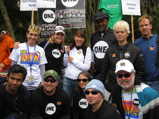 ONE San Francisco Bay Area members walk at AIDS Walk SF in July 2008